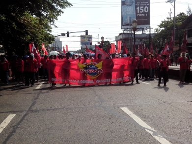 For the third time in the history of Philippine labor movement,the Philippine Trade and General Workers Organization (PTGWO)lead the 2014 International Labor Day at Mendiola.