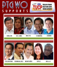 PTGWO SUPPORTS DRILON, DE LIMA, RECTO, OSMENA, ZUBIRI, TOLENTINO, ROMUALDEZ, MONTANO, OPLE, BELLO